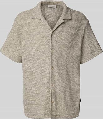 Calvin Klein Jeans Relaxed Fit Freizeithemd mit Reverskragen in Taupe, Größe L