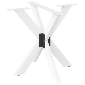 Berkfield Home Dining Table Leg Spider Shape White 85x85x(72-73) cm Steel