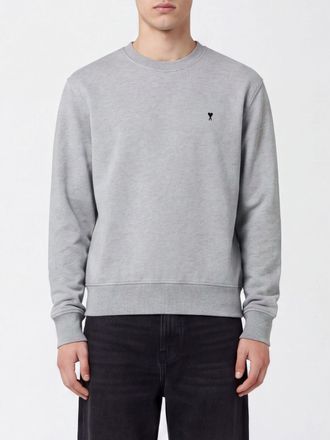 Ami Crewneck Sweatshirt in Cotton with Embroidered Ami de Coeur Logo