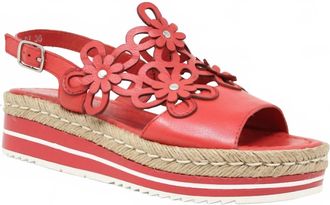 Django & Juliette Womens Aldo Leather Sling-Back Sandals In Red