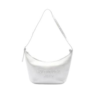 Balenciaga Pre-owned Shoulder Bags, female, Gray, Size: ONE SIZE Pre-owned Mary Kate Leather Shoulder Bag