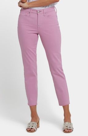 NYDJ Sheri Ankle Fray Hem Slim Jeans in Ballet at Nordstrom, Size 14P