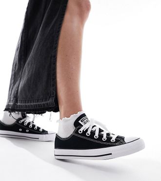 Converse Chuck Taylor All Star Ox - Sneakers nere a pianta larga-Nero