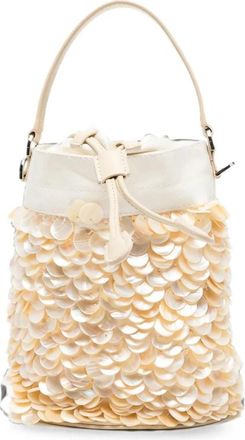 Staud Lila Mini Tas - Dames - Schoudertassen - Beige - ONE Size - Leer - Tassen