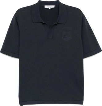 Maison Kitsun&eacute; Polo Shirt - Heren - Polos - Grijs - XL - Katoen - Tops
