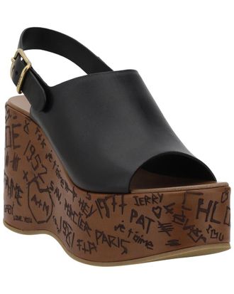 Chlo&eacute; Maxime Leather-Trim Sandal