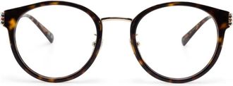 Gucci Occhiali da sole tondi con effetto tartarugato - Marrone