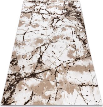 RugsX Rugsx - Alfombra Acr&iacute;lica Valencia 035 M&aacute;rmol Marfil / Beige Beige 80x150 Cm