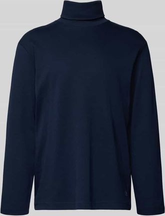 Tom Tailor Regular Fit Rollkragenpullover aus Baumwoll-Mix in Marine, Größe XXXL