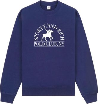 Sporty & Rich Felpa leggera in cotone - Blu