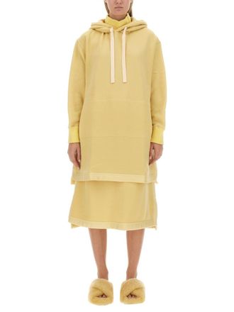 Jil Sander Yellow Solid Hood Sweatshirt