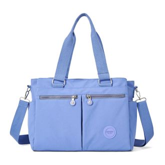 Generic Women Nylon Waterproof Tote Bags with Adjustable Strap, Large Capacity Underarm Bag, Crossbody Bags for College School Work Travel Shopping-Navy Blue