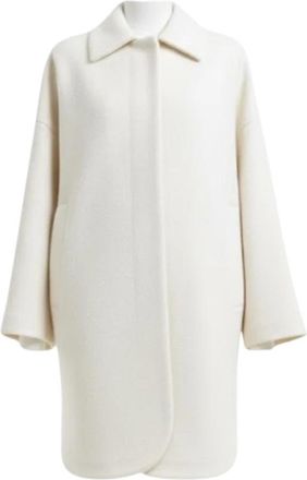 Hev&ograve; Monteleone Teddy Coat - Dames - Mantel - Wit - S - Katoen - Jassen