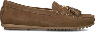 Stefano Lauran Schoenen, Dames, Bruin, 38 1/2 EU, Linnen, Elegante Mocassins voor lente en zomer