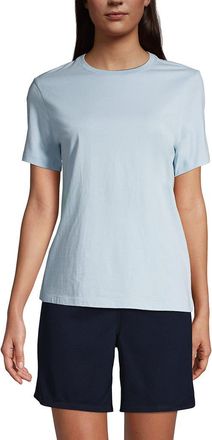 Lands End School Uniform Short Sleeve Feminine Fit Essential T-shirt in Chambray Blue at Nordstrom, Size Medium