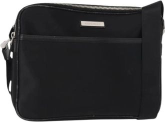 Burberry Pre-owned Cross Body Bags, female, Black, Size: ONE SIZE Pre-owned Nylon Shoulder Bag