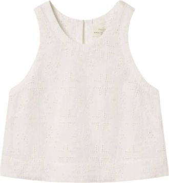 Trovata Womens Esther Embroidered Tank Top In Handkerchief Eyelet