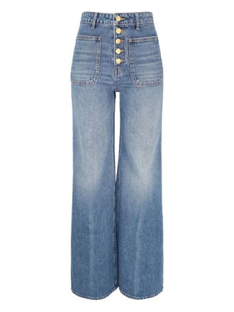 Ulla Johnson Jeans met knopen aan de voorkant - Blauw