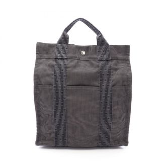 Herm&egrave;s Gray Nylon Canvas Backpack (Pre-Owned)