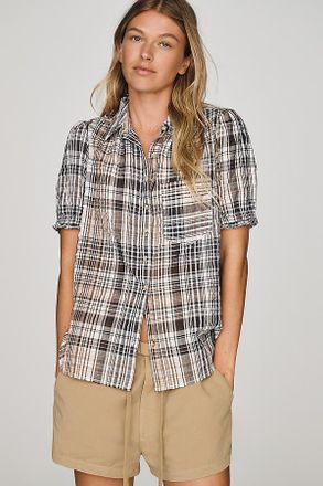 Pilcro Aly Puff-Sleeve Blouse
