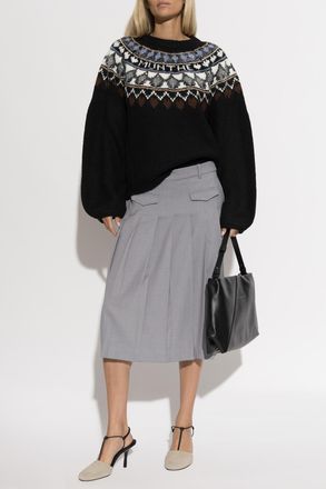 Munthe Pleated Skirt Vironicae, Womens, Grey