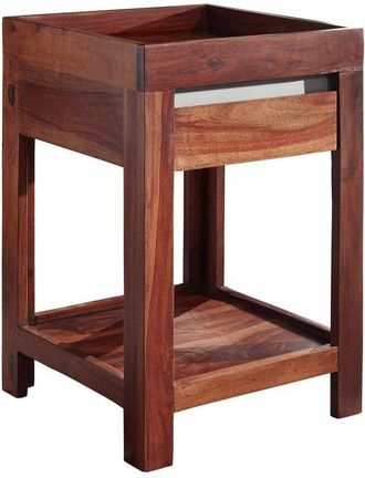 Massivmoebel24 tavolo dappoggio in legno di Sheesham / palissandro 40x40x60 noble unique laccato sydney 136