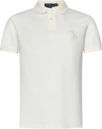 Polo Ralph Lauren Classic Collared Cotton T-Shirt With Textured Finish