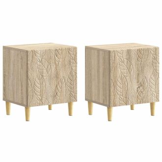 vidaXL Mesita De Noche 2 Pcs Roble Sonoma 43 X 34,5 X 50 Cm Vidaxl