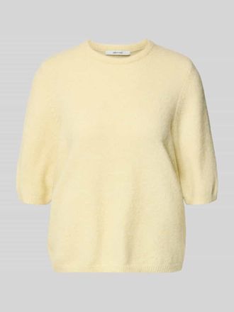 Gestuz Relaxed Fit T-Shirt aus Alpaka-Mix Modell Alpha in Pastellgelb, Gr&ouml;&szlig;e XS