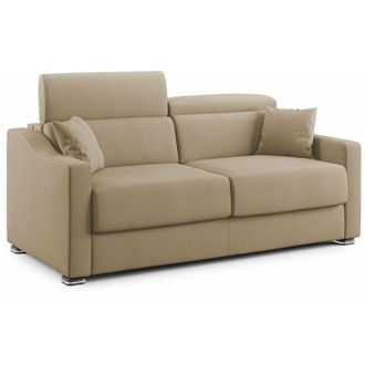 Divani.Store Divani.store - Amber Divano letto matrimoniale in tessuto smacchiabile T05 211 cm (mat. 160x197) beige