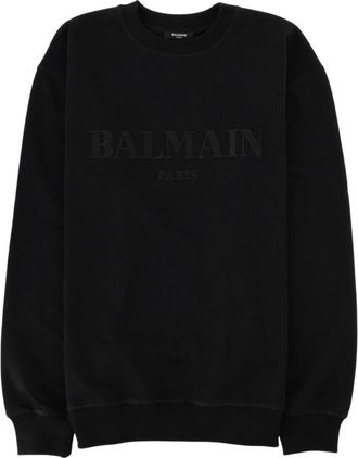 Balmain Black Crew Neck Sweatshirt