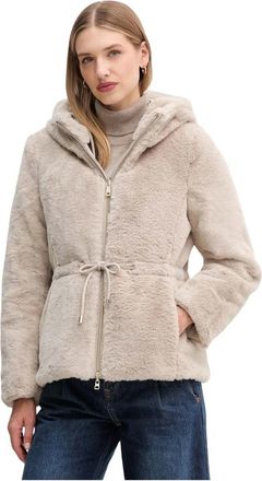 Geox Kaula Jacket - Dames - Jassen - Grijs - 3XL - Leer - Jassen