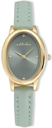 Ettika Seafoam Thick Dome Quartz Leather Strap Watch, 24mm x 36.5mm at Nordstrom Rack