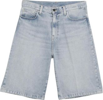 Carhartt Work in Progress Korte Broeken, Heren, Blauw, W29, Katoen, Langdon Short