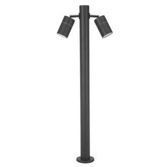 Forlight Forlight - Pixa - Baliza De Jard&iacute;n Con 2 Focos Orientables Gu10. Altura 81cm Ip44 Para Exterior. Color Negro