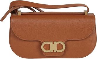 Ferragamo East-West Double Gancini Shoulder Bag