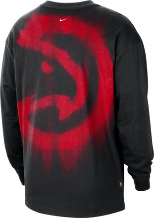 Nike Mens Atlanta Hawks Standard Issue Basketball Long-Sleeve Top in Black | II5736-010