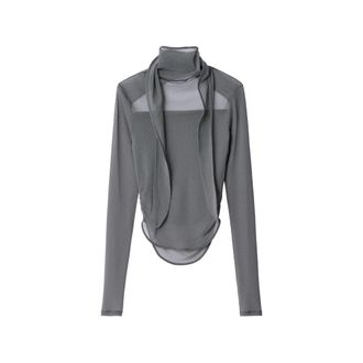Christophe Lemaire BALLERINA SCARF TOP IN MESH JERSEY