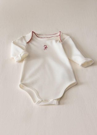 Mango Pigiama tuta bimbo/a cotone bordi contrasto rosso - Home - 9-12 mesi - MANGO HOME