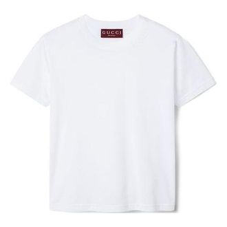 Gucci (WMNS) Gucci Cotton Jersey T-shirt White 787299-XJGMN-9692