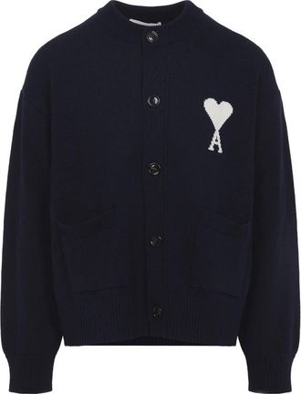 Ami Wool And Cotton Cardigan