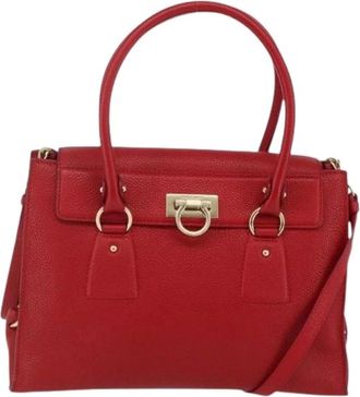 Ferragamo Pre-owned Handbags, female, Red, Size: ONE SIZE Pre-owned Handbag