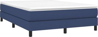 vidaXL Estructura De Cama Con Somier Tela Azul 140x200 Cm Vidaxl