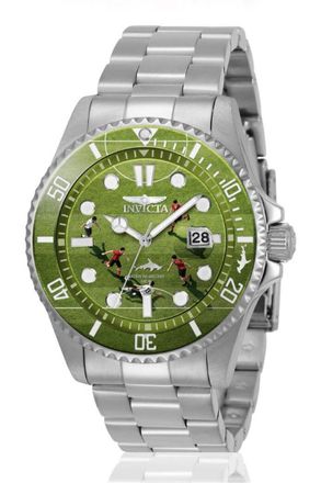 Invicta Pro Diver 51054 Herenhorloge - Quartz Uurwerk - Roestvrij Staal met Groene Wijzerplaat - 43 mm - Summerville