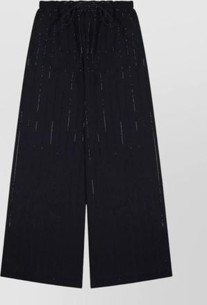 Self Portrait rhinestone wide-leg trousers