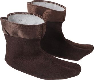 SOLUSTRE MOKKHNB Mens Thermal Rain Boot Socks Liner, Thick Warm Cotton Fleece Boot Liners for Work, Low Cut Size L (UK 9-10) Waterproof Rain Shoe Insert, Winte