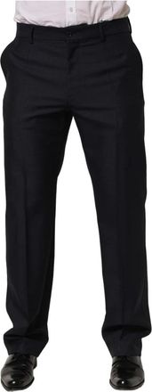 Dolce & Gabbana Broeken, Heren, Zwart, M, Wol, Dress Broek met Taps Toelopende Pijpen