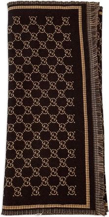 Gucci GG-jacquard scarf - Brown