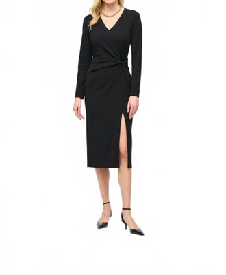 Joseph Ribkoff Scuba Crepe Sheath Dress In Black
