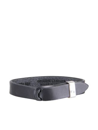 Orciani leather bracelet - men - Calf Leather - M - Black